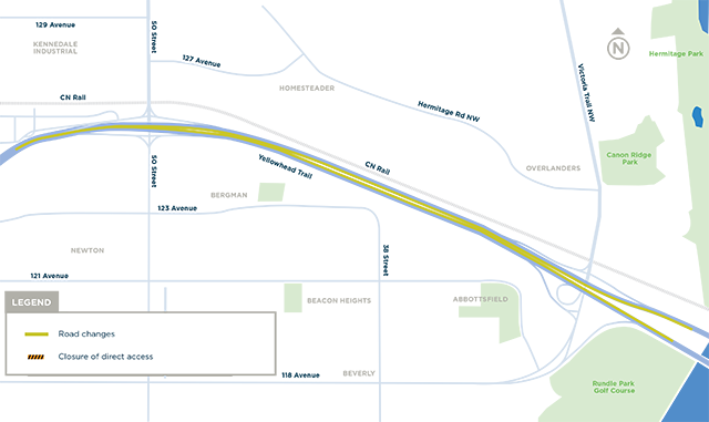 Project Area from 50 Street to N. Saskatchewan River