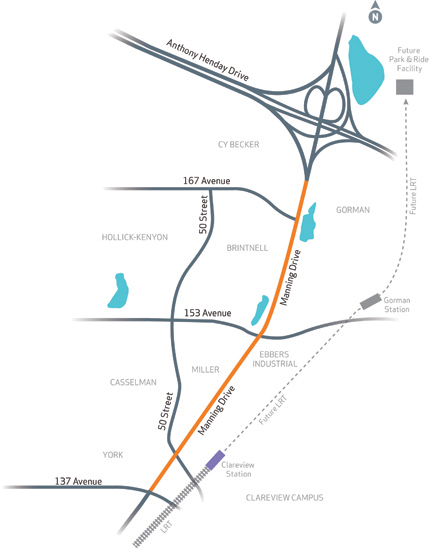 Manning Drive Planning Study - Area Map - July 2014