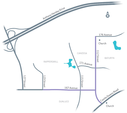 112 Street & 167 Avenue Widening - Area Map