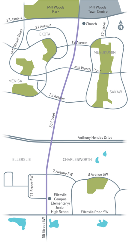 66 Street Planning Study - Area Map