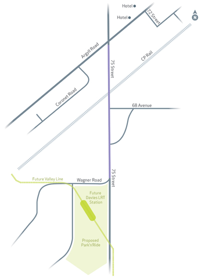 75 Street Planning Study - Area Map