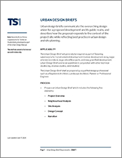 Thumbnail image of the cover of the draft Urban Design Briefs.