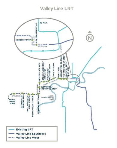 Click on image to open PDF Valley Line West Map