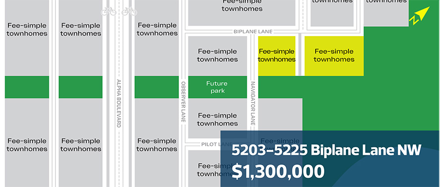 Aerial view of Blatchford listing - Biplane Lane NW