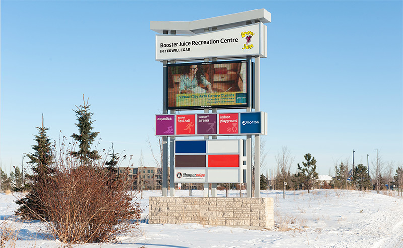 rec centre signage