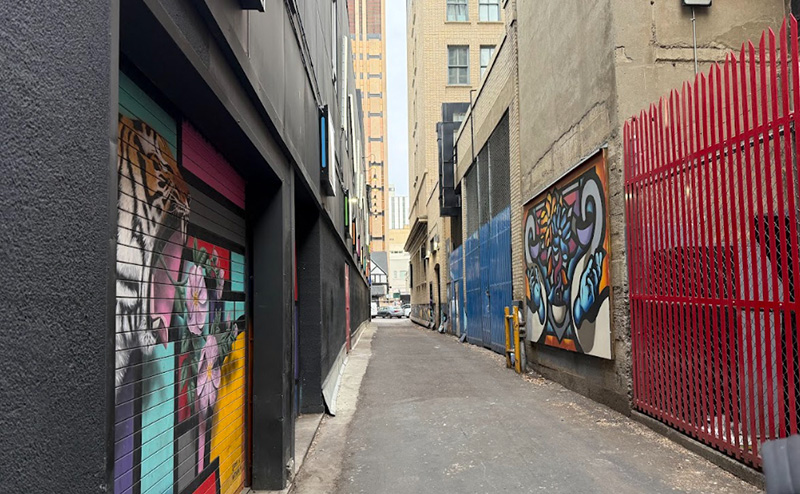 Back alleyway in the Downtown area