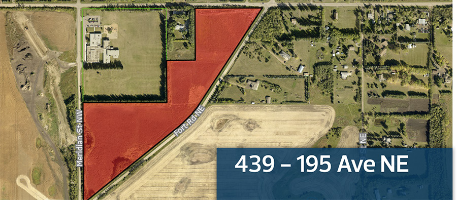 Aerial view of the Marquis Agricultural lease listing