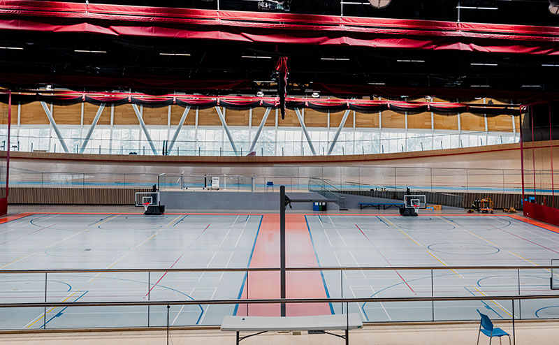 Infield Volleyball/Basketball courts