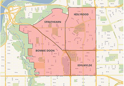 Bonnie Doon, Strathern, Holyrood and Idylywyde AcTi map