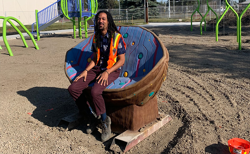 Balwin Park playground under construction