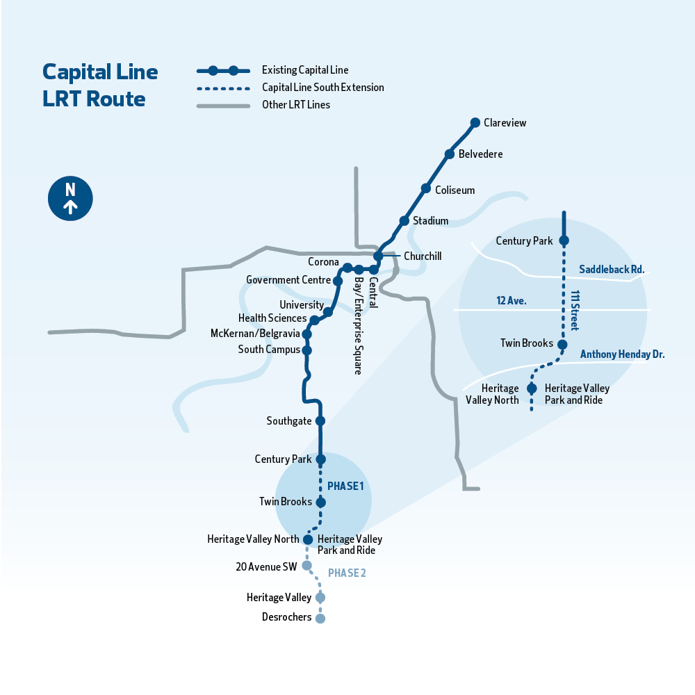 Capital Line South Map