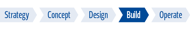 Build -  Life Cycle Chevron graphic