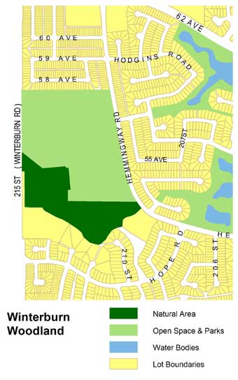 Winterburn Woodland map