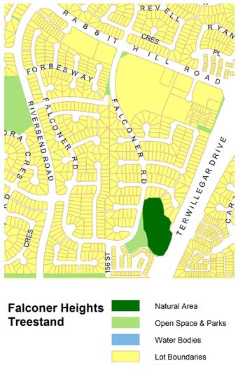 Falconer Heights Treestand map