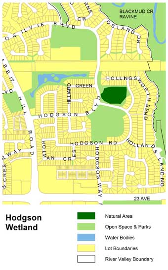 Hodgson Wetland map