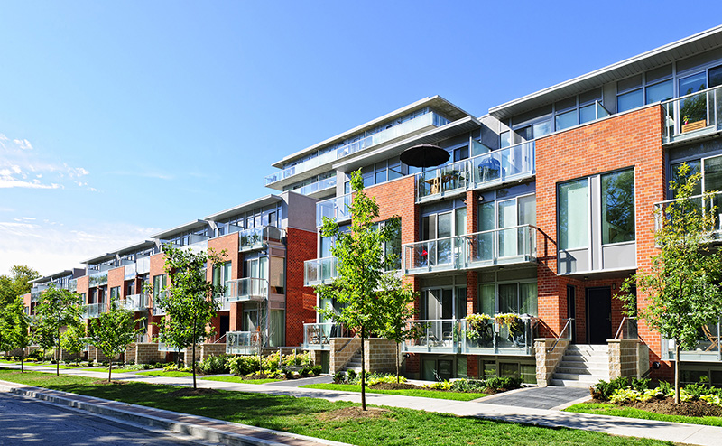 Homes in an Edmonton neighbourhood