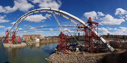 Walterdale Bridge Arch Lift - April 2016