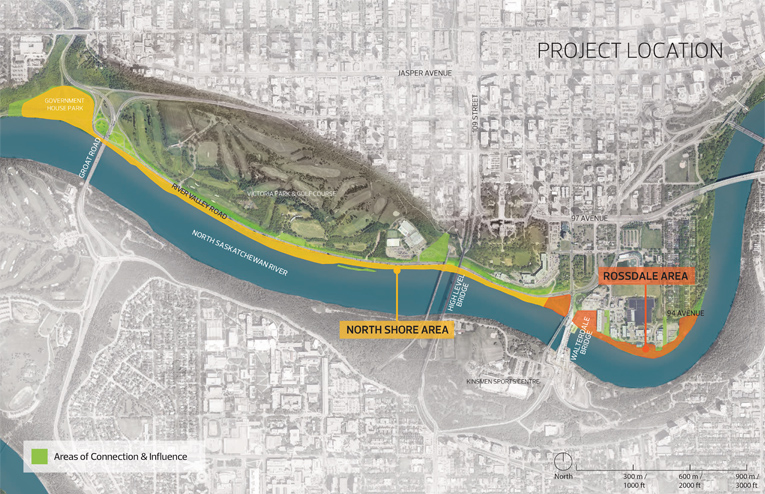 aerial map of north shore and rossdale area