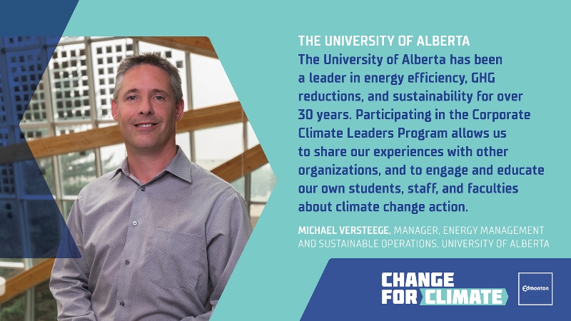 Corporate Climate Leader: Michael Versteege of the University of Alberta
