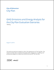 Thumbnail image of the Greenhouse Gas (GHG) Analysis for Evaluation Scenarios report conver