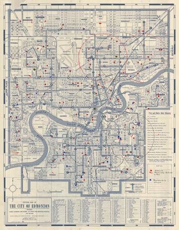 Map of Edmonton, January 1957