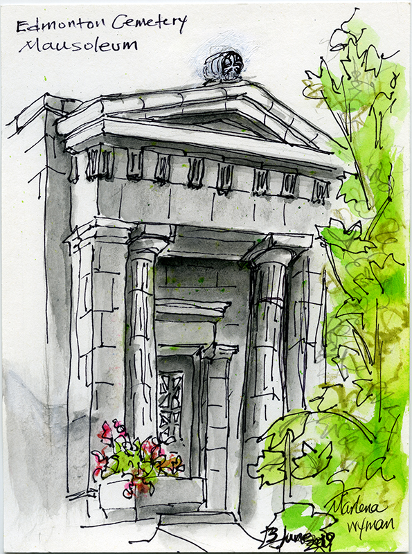 Edmonton Cemetery Mausoleum by Marlena Wyman