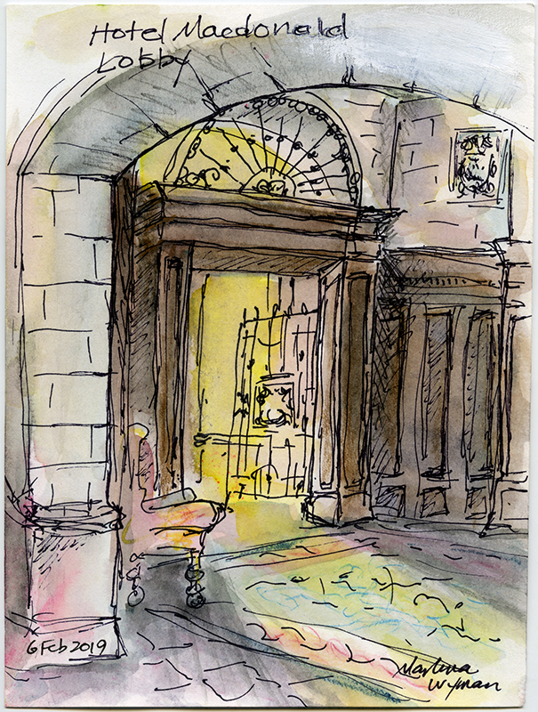 Hotel Macdonald Lobby by Marlena Wyman