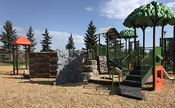 Thumbnail of a playground built in a neighbourhood.