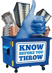 Know before you throw logo