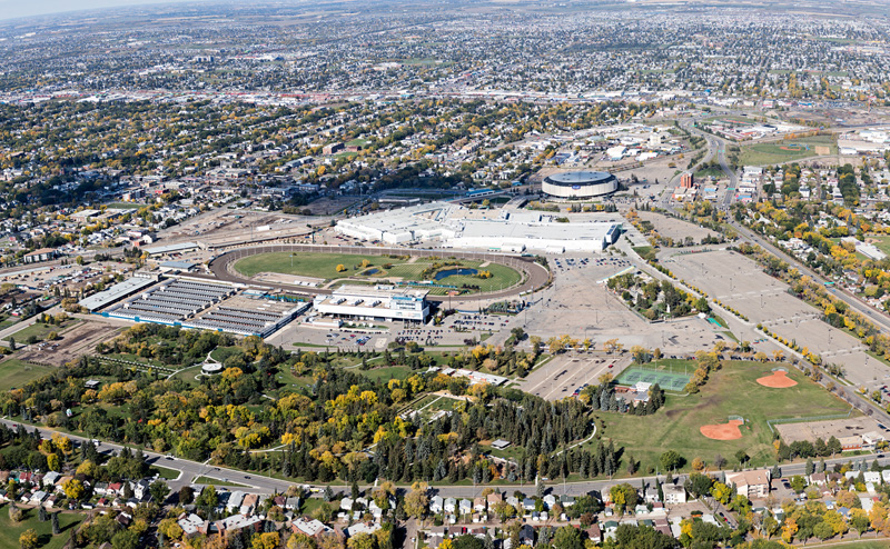 Ariel view of the exhibition lands