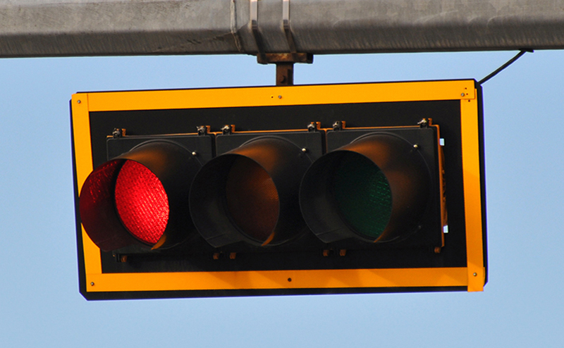 Red traffic light