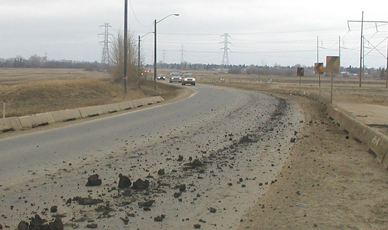 Example of Dirt on a Roadway