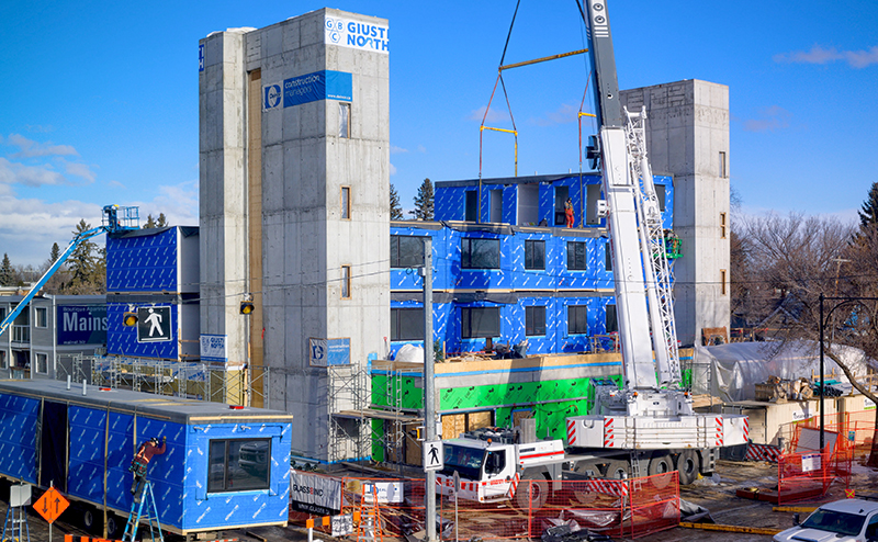 Tâpwêhtamowin wâskahikan – tâpwê (Inglewood) under construction