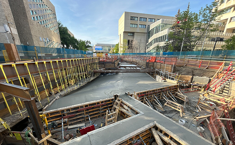 103A Ave 99 Street Pedway roof slabs and beams
