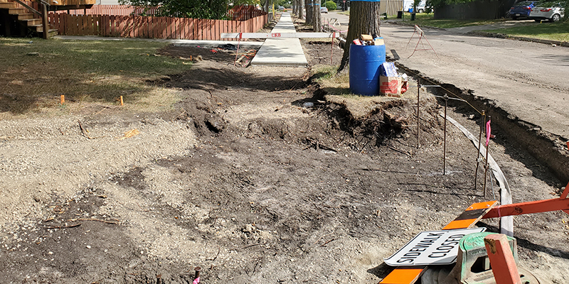 Streetcorner under repair