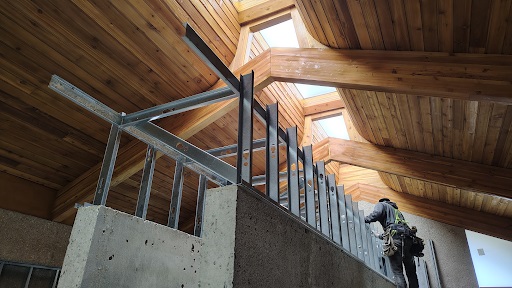 Interior roofline in the Main Pavilion after interior ceiling restoration and skylight replacement