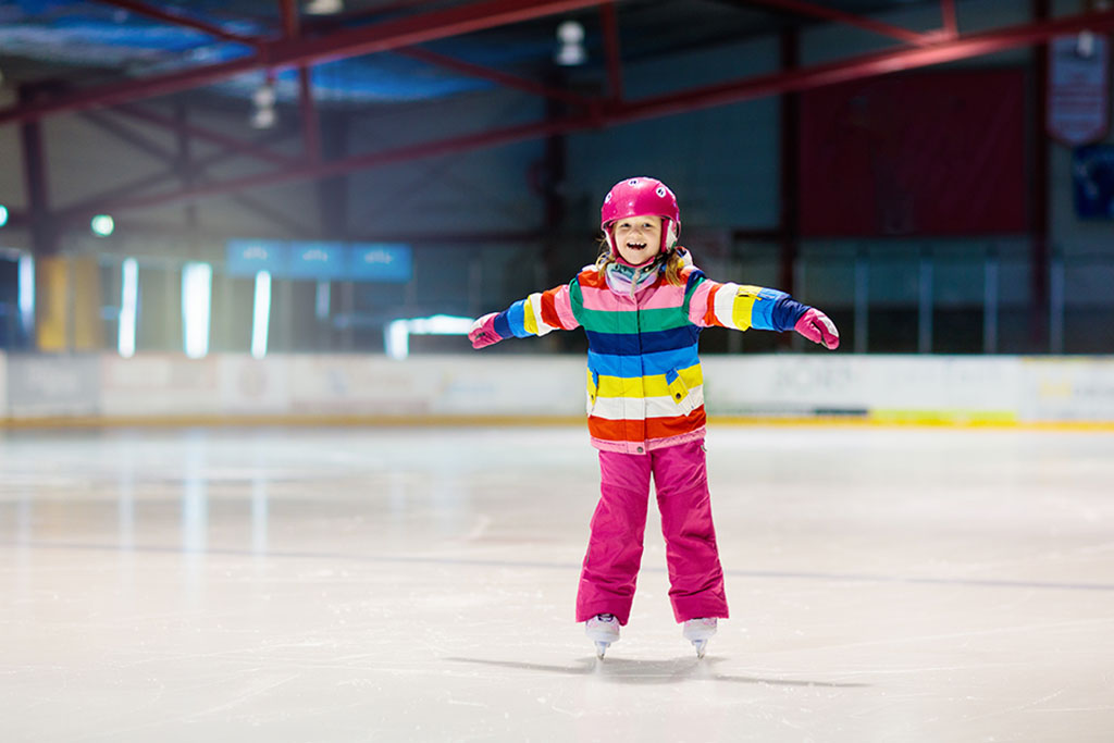 little girl ice skating