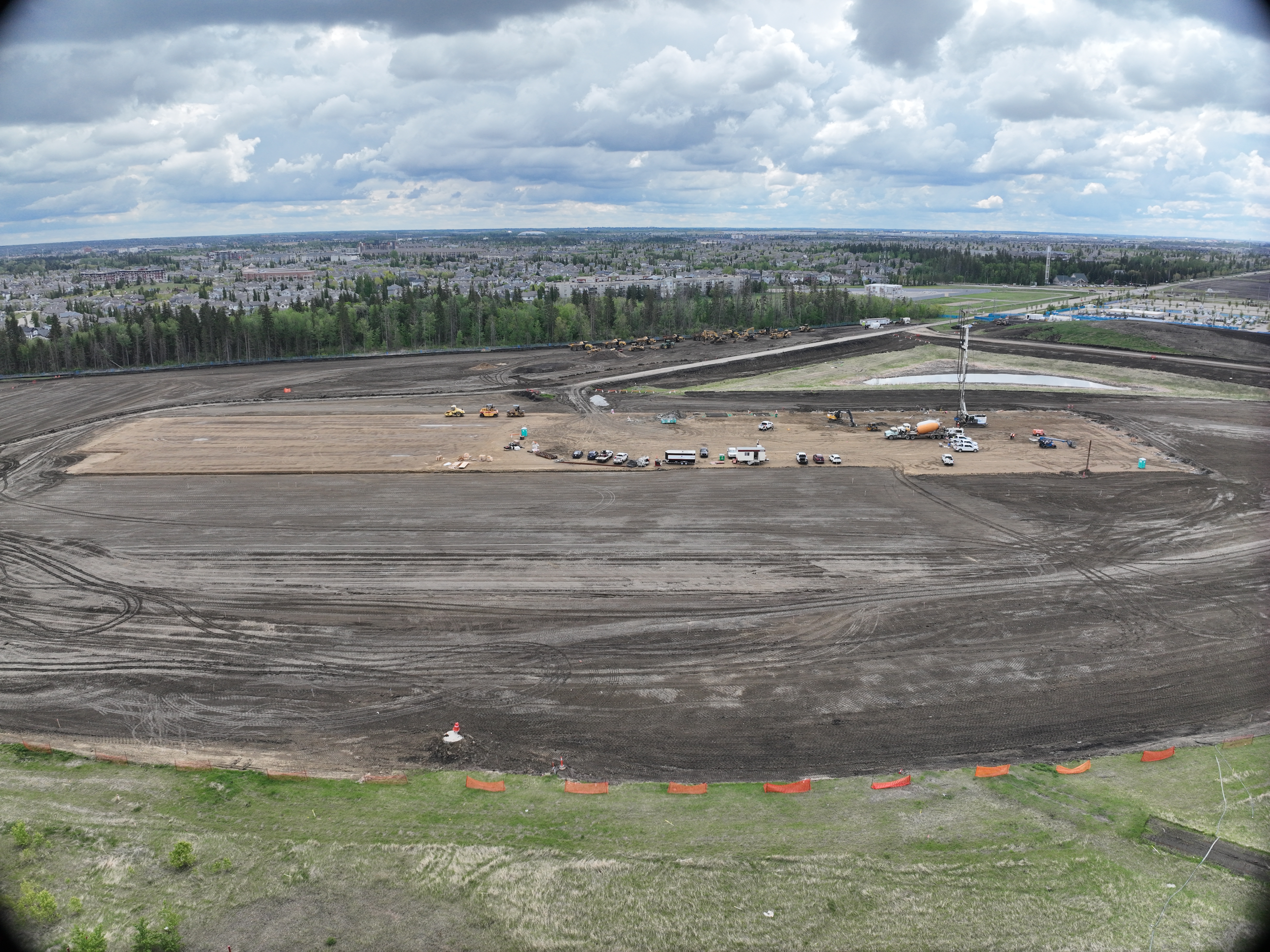 Aerial view of the OMF site 