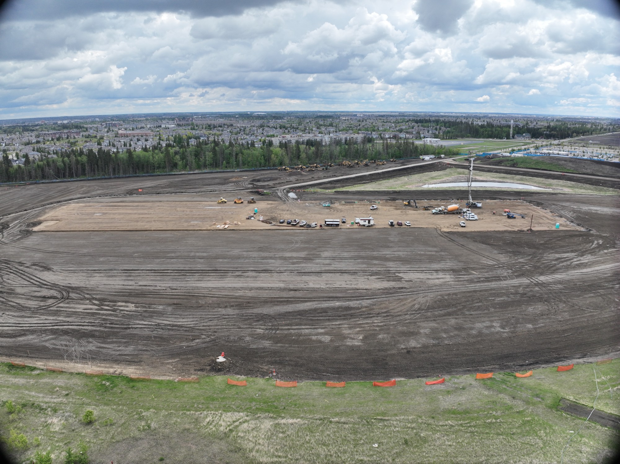 Aerial view of the OMF site 
