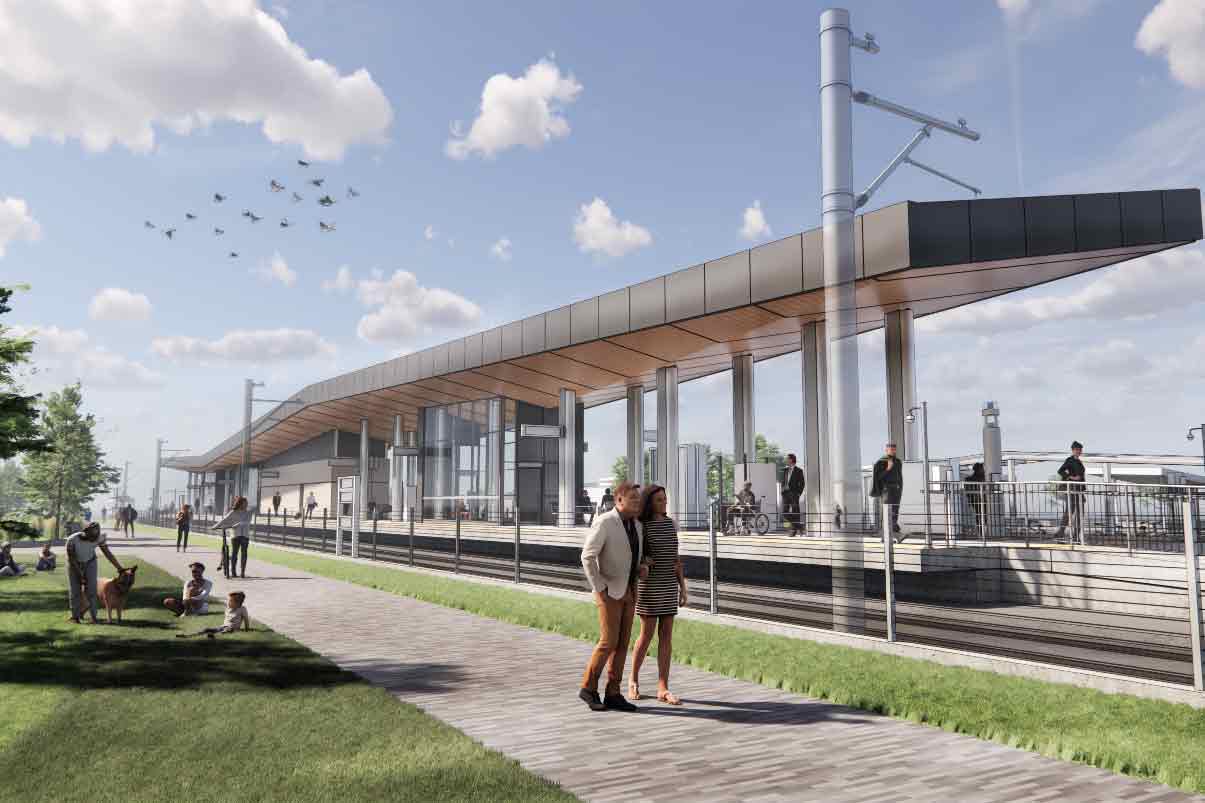 Rendering of Heritage Valley North LRT Station