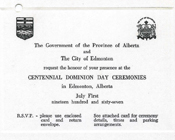 Dominion Day Invitation and Program