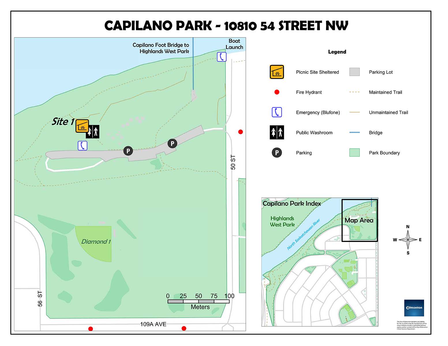 Capilano Park Site Map