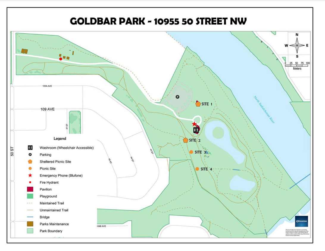 Gold Bar Park Site Map
