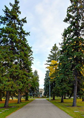 edmonton cemetery walkway