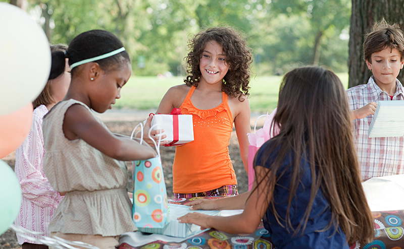 girls at birthday party