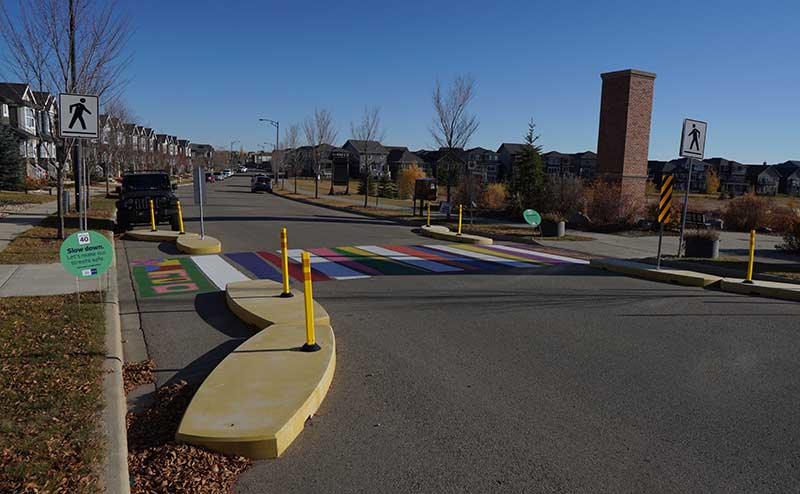 A vibrant crosswalk in 2021