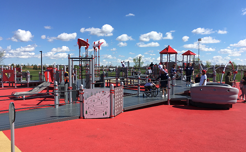 This is an accessible playground space.