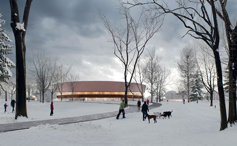 sketch of coronation design in winter
