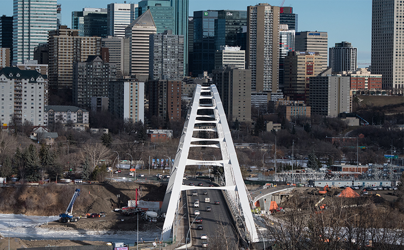 Walterdale Bridge under construction