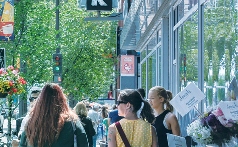 A street scene in Old Strathcona